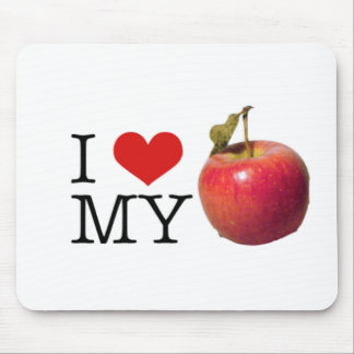 Tapis De Souris I coeur mon Apple