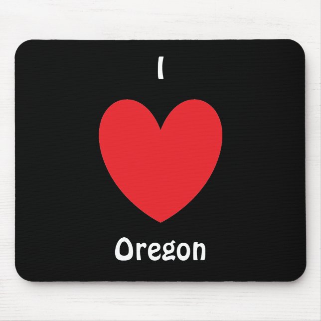 Tapis De Souris I coeur Orégon Mousepad (Devant)