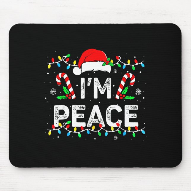 Tapis De Souris I Come In Peace I'm Peace Matching Ugly Christmas  (Devant)