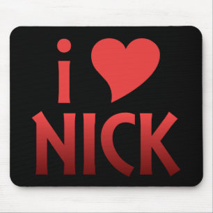 Tapis De Souris I fan Mousepad de Nick de coeur