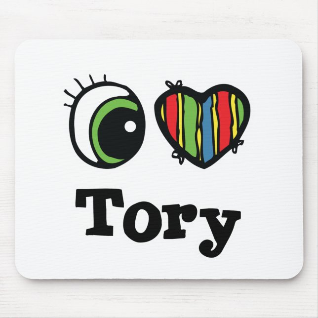 Tapis De Souris I Heart (Amour) Tory (Devant)