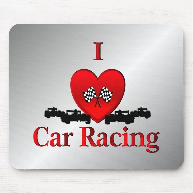 Tapis De Souris I Heart Car Racing (Devant)