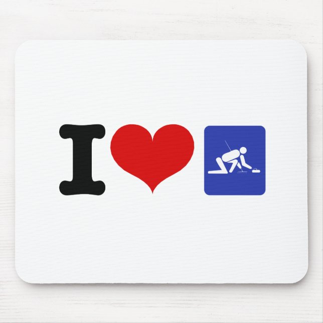 Tapis De Souris I Heart Curling (Devant)
