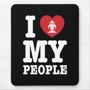 Tapis De Souris I Heart (Love) Erawan My Lao People