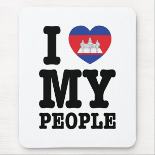 Tapis De Souris I Heart (Love) My Khmer People