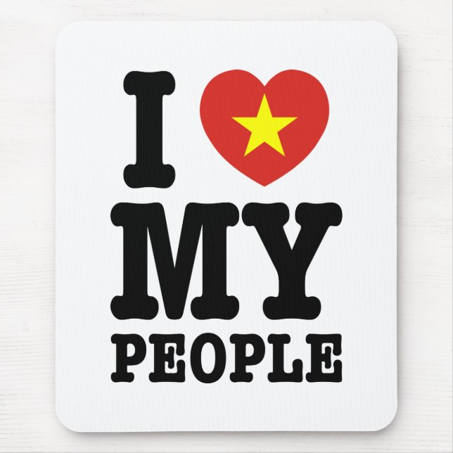 Tapis De Souris I Heart (Love) My Viet People (Devant)
