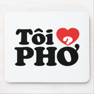 Tapis De Souris I Heart (Love) Pho (Tôi PHỞ)