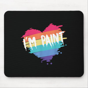 Tapis De Souris I Heart Love To Finger Paint I'm Paint Cute Couple