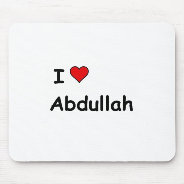 Tapis De Souris I Love Abdullah (Devant)