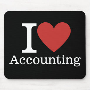 Tapis De Souris I ❤️ Love Accounting - Département Comptabilité -