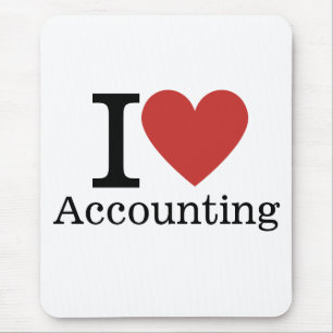 Tapis De Souris I ❤️ Love Accounting - Département Comptabilité -