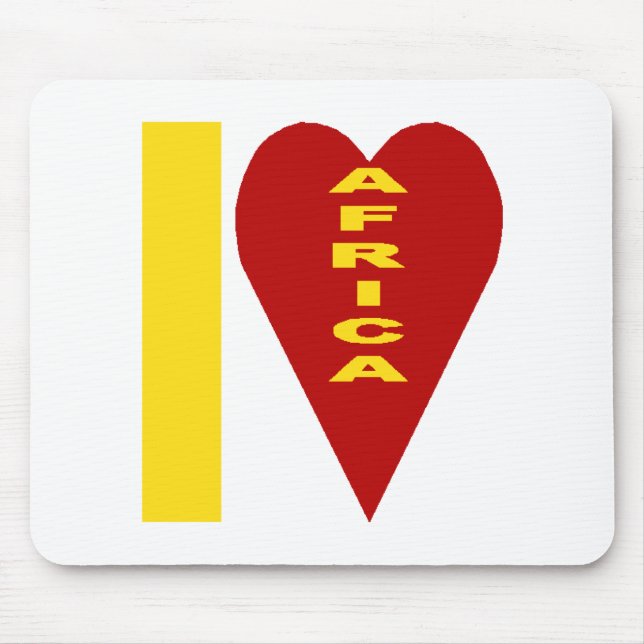 Tapis de souris  I  LOVE  AFRICA (Devant)