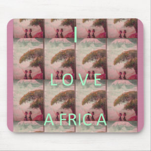 Tapis De Souris I Love Africa - Motif du paysage culturel