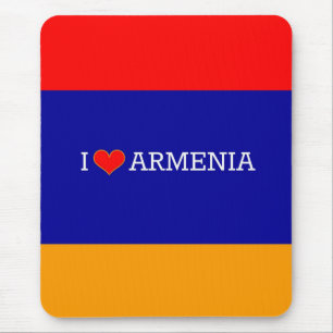 Tapis De Souris I Love Armenia, drapeau de l'Arménie