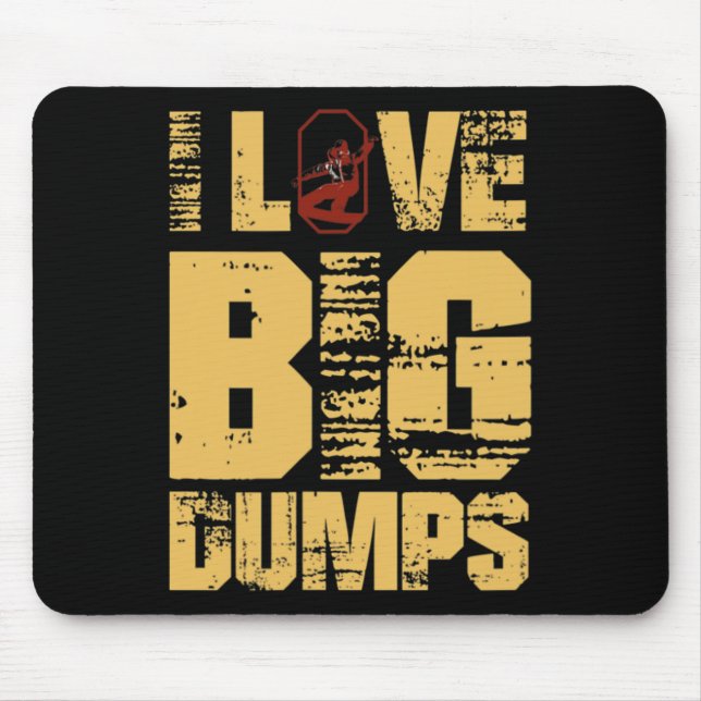Tapis De Souris I Love Bid Dumps Snowboard (Devant)