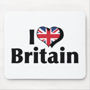 Tapis De Souris I Love Britain Flag