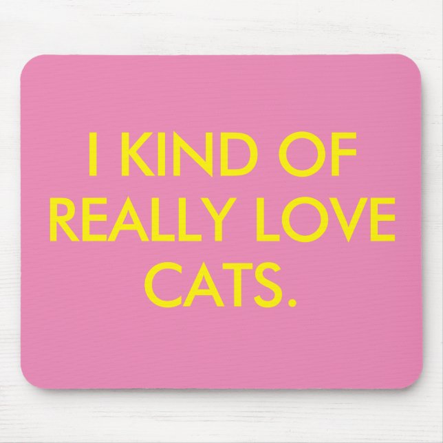 Tapis De Souris I Love Cats Souris Pad (Devant)