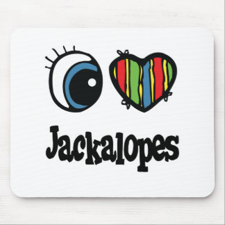 Tapis De Souris I Love (Coeur) Jackalopes