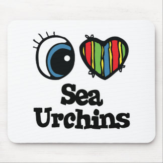Tapis De Souris I Love (Coeur) Ourchins de mer