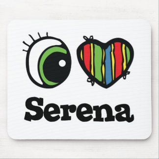 Tapis De Souris I Love (Coeur) Serena