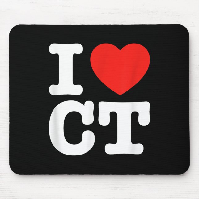 Tapis De Souris I Love Connecticut Shirt _ I Heart Ct  (Devant)