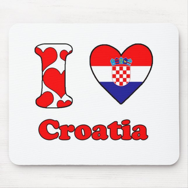 Tapis De Souris I love Croatia (Devant)