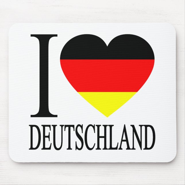 Tapis De Souris I Love Deutschland Allemagne Allemagne Drapeau Coe (Devant)