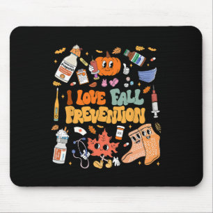 Tapis De Souris I Love Fall Prevention Thanksgiving Infirmière phy