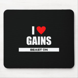 Tapis De Souris I Love Gains Bodybuilding Gainz Gym Fitness Traini