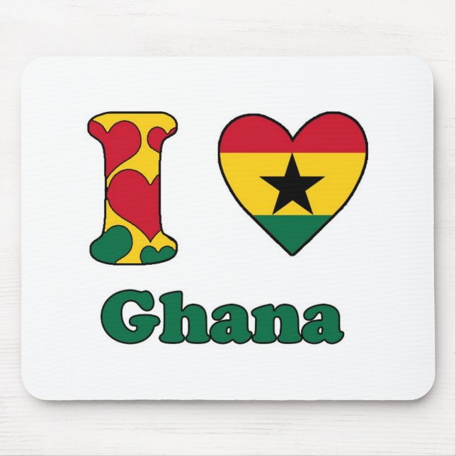 Tapis De Souris I love Ghana (Devant)
