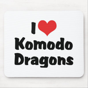 Tapis De Souris I Love Heart Komodo Dragons