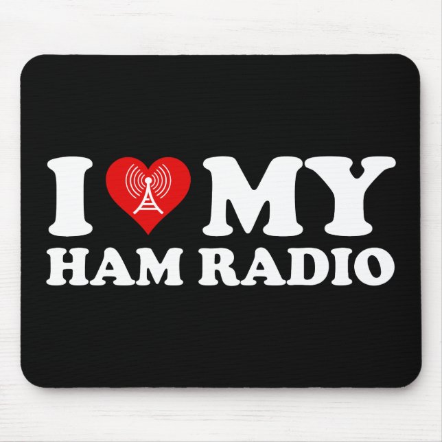Tapis De Souris I Love (Heart) My Ham Radio (Devant)