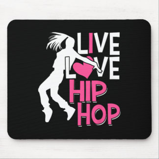 Tapis De Souris I Love Hip hop Dance - Coeur Rose et Hip hop Danc