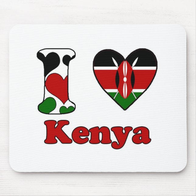 Tapis De Souris I love Kenya (Devant)