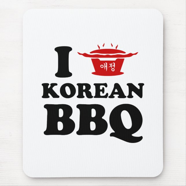Tapis De Souris I Love Korean BBQ (고 기 구 이) (Devant)