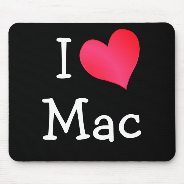Tapis De Souris I Love Mac (Devant)