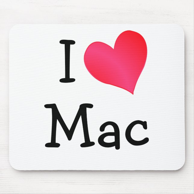 Tapis De Souris I Love Mac (Devant)