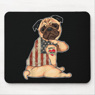 Tapis De Souris I Love Maman Tattoo Carlin Chien Chemise American