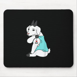 Tapis De Souris I Love Maman Tattoo Chèvre Drôle Mors Jour Animaux