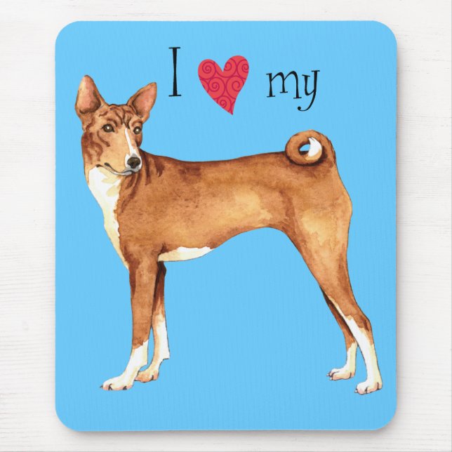 Tapis De Souris I Love my Basenji (Devant)