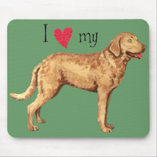 Tapis De Souris I Love my Chesapeake Bay Retriever