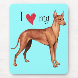 Tapis De Souris I Love my Cirneco dell'Etna