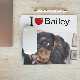 Tapis De Souris I Love My Dog photo personnalisée