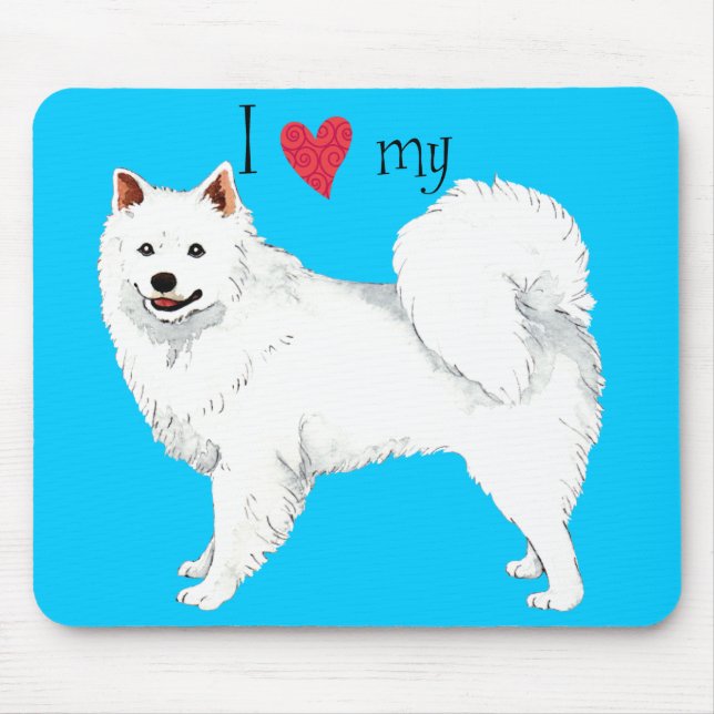 Tapis De Souris I love my Eskie (Devant)