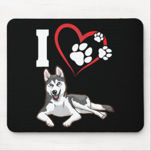 Tapis De Souris I love my siberian husky dog Home Decor Venin