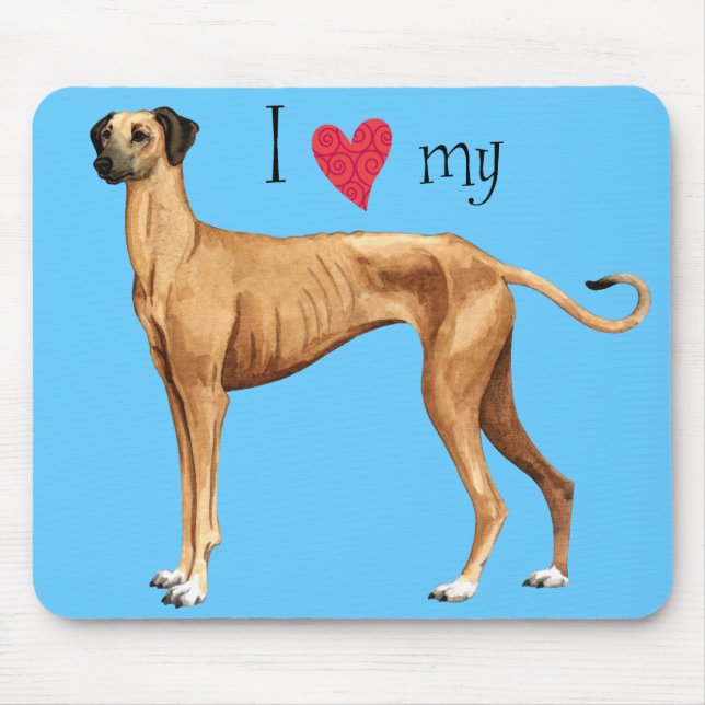 Tapis De Souris I love my sloughi (Devant)