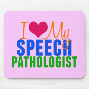 Tapis De Souris I Love My SLP (rose)