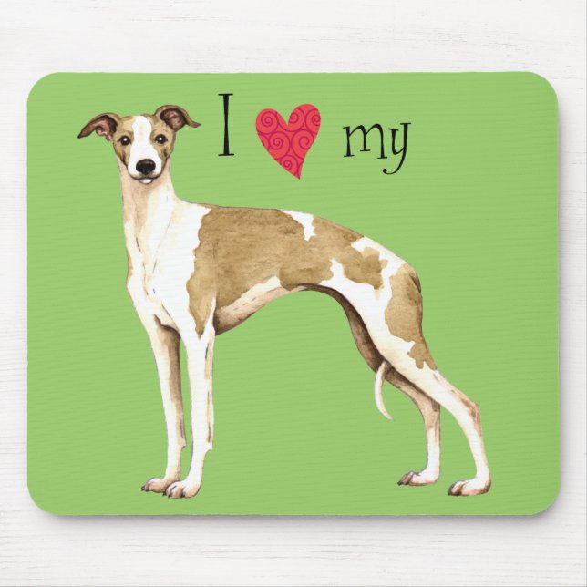 Tapis De Souris I love my whippet (Devant)