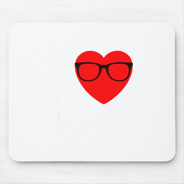 Tapis De Souris I Love Nerds Gles Funny Heart Valentines Gift Men  (Devant)