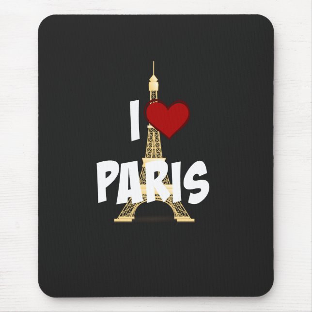 Tapis De Souris "I Love Paris", Tour Eiffel (Devant)